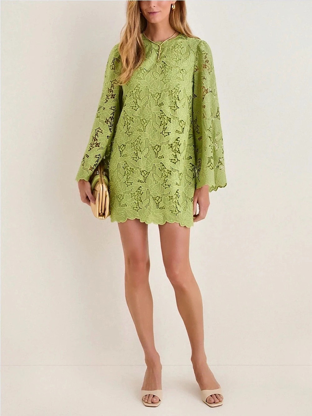 Tuckernuck Hyacinth House Green Lace Mini Dress Like New